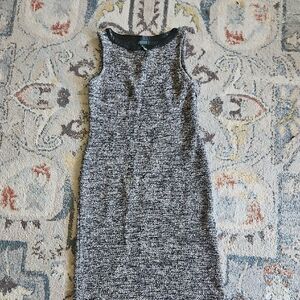 Lauren Ralph Lauren Black and White Tweed Midi Dress